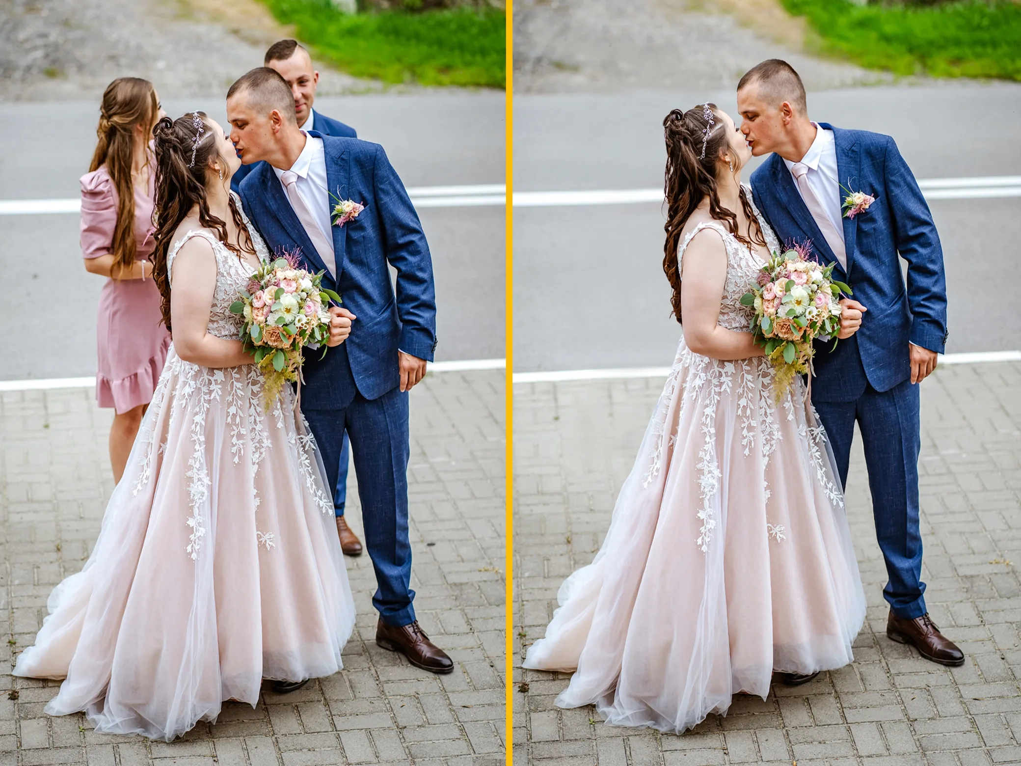 Wedding photo editing image