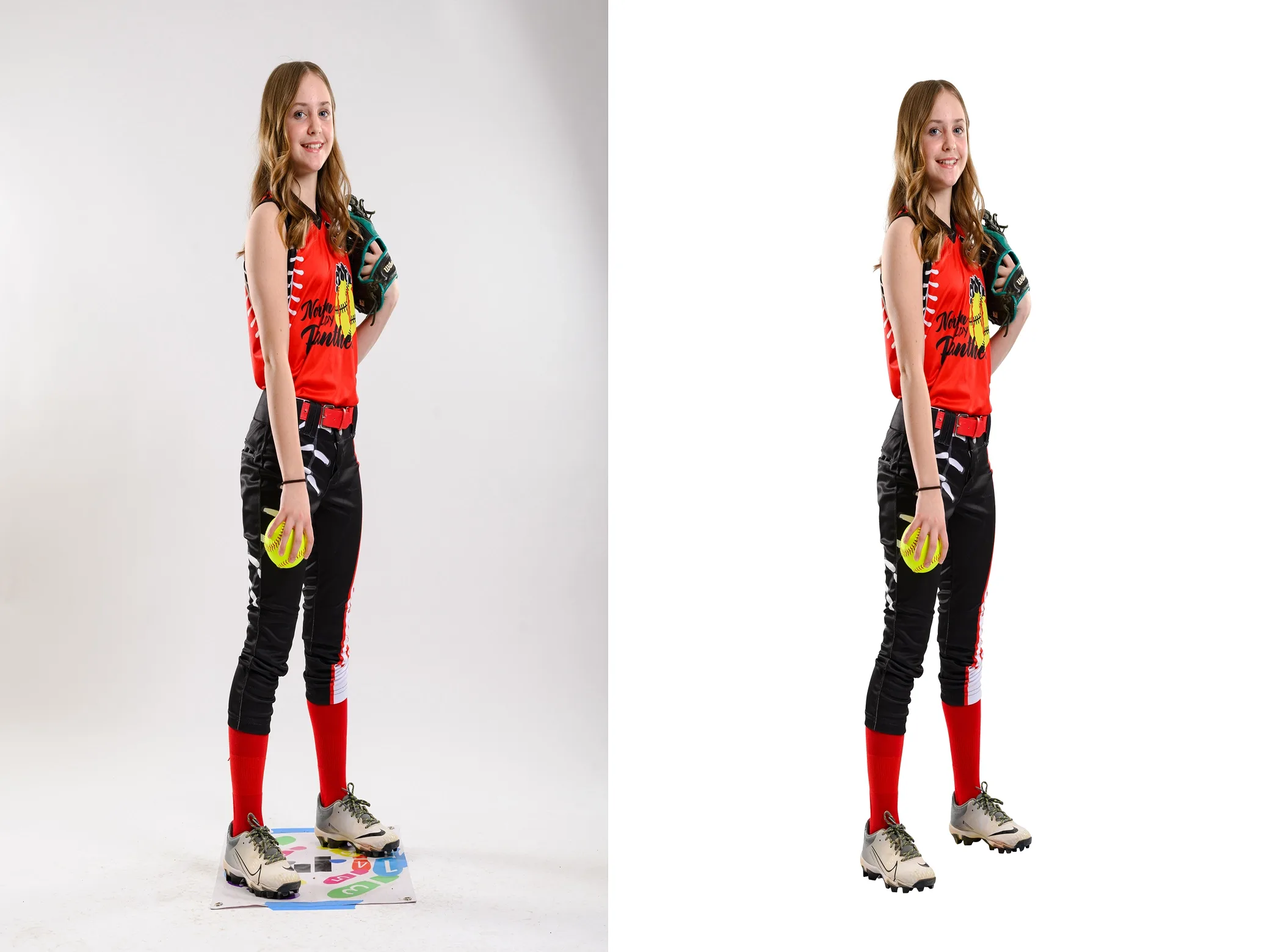 Model of sports photo edit