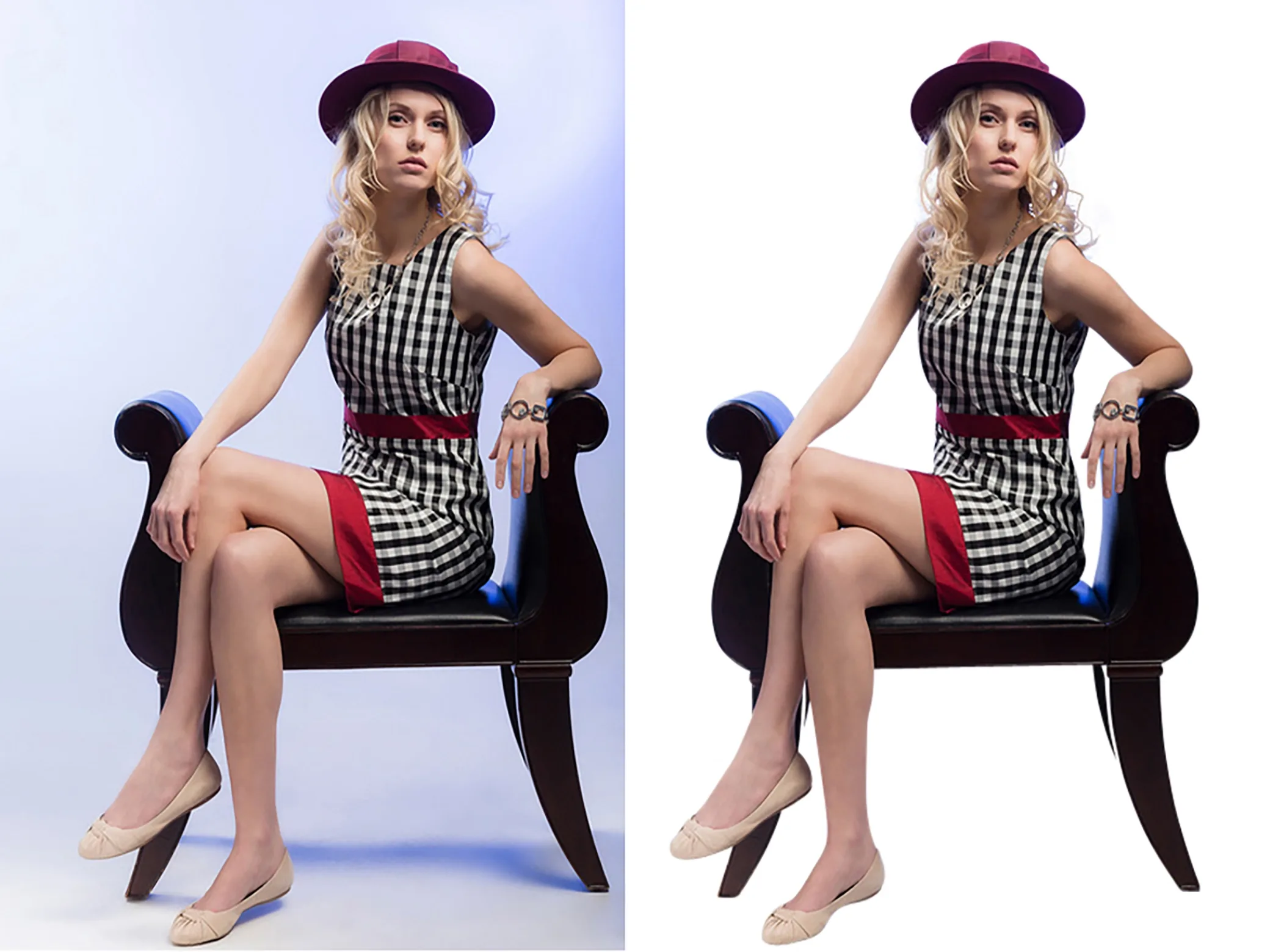 Lifestyle model image retouching
